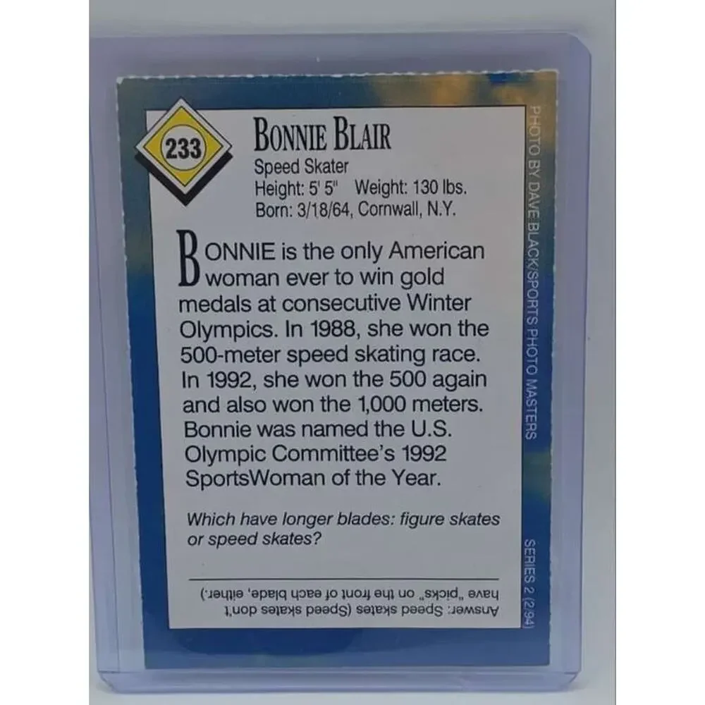 1994 Sports Illustrated for Kids #233 Bonnie Blair Card